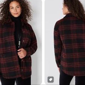 J.Jill NWT modern plaid Shacket. Size Medium.